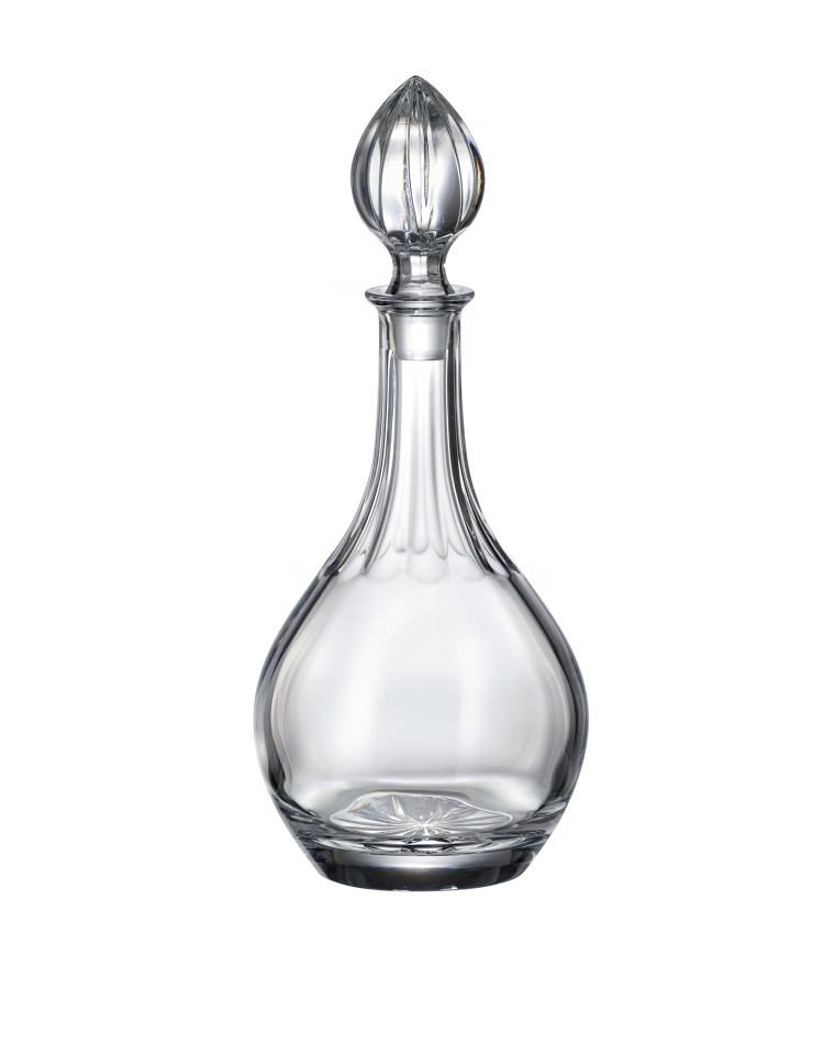 Decanter Bohemia Round Crystal with base cut (DEC004)