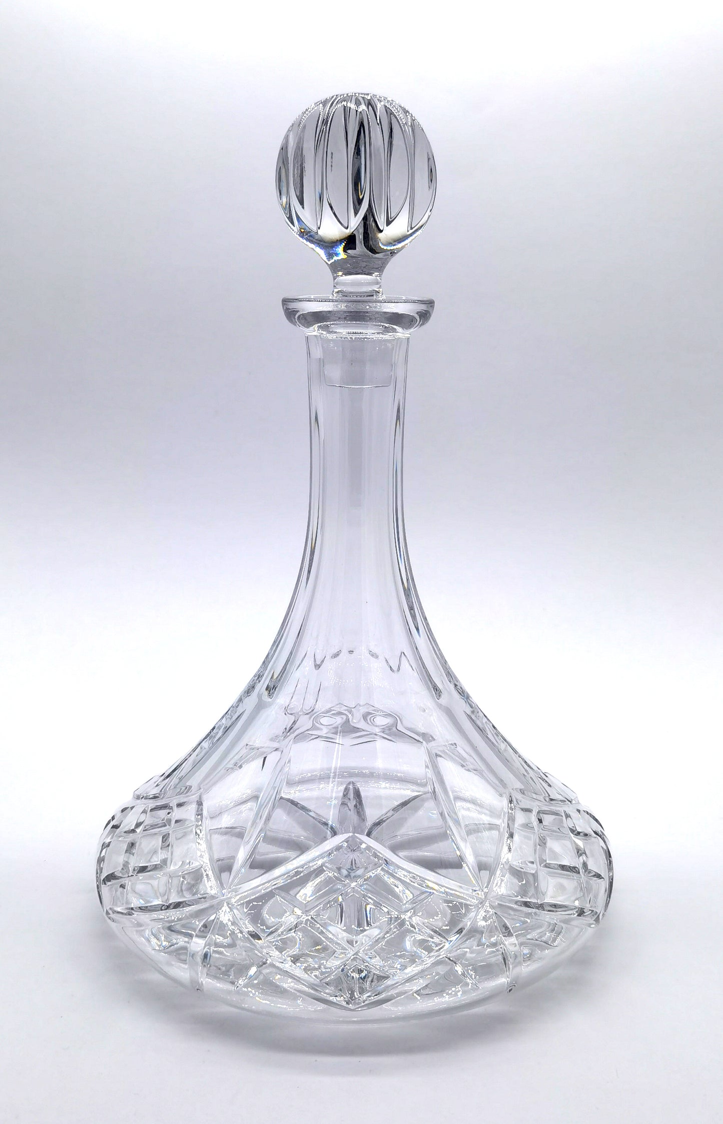 Decanter Bohemia Ships Crystal with Emerald Full Cut (DEC008.1)