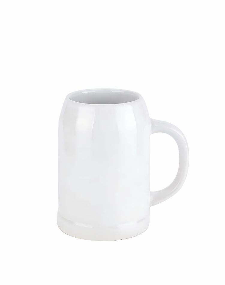 Beer Mug White Ceramic 550ML (MUG004)